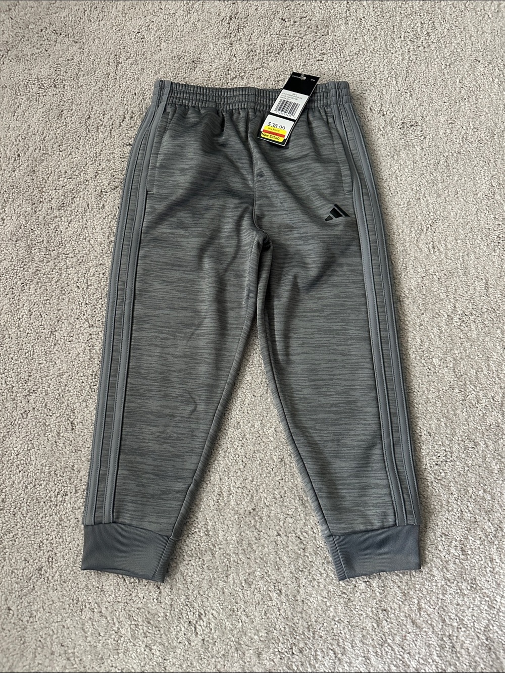 adidas Kids Gray Heather Jogger Sweatpants